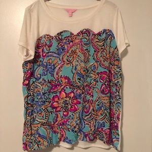 Lilly Pulitzer Silk Front Tee
